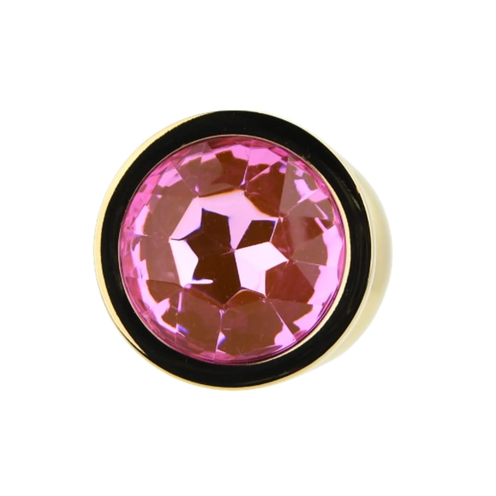 Toosh Gold Metal Butt Plug Medium Pink Stone 8 Toosh Gold Metal Butt Plug Medium Pink Stone - Image 7