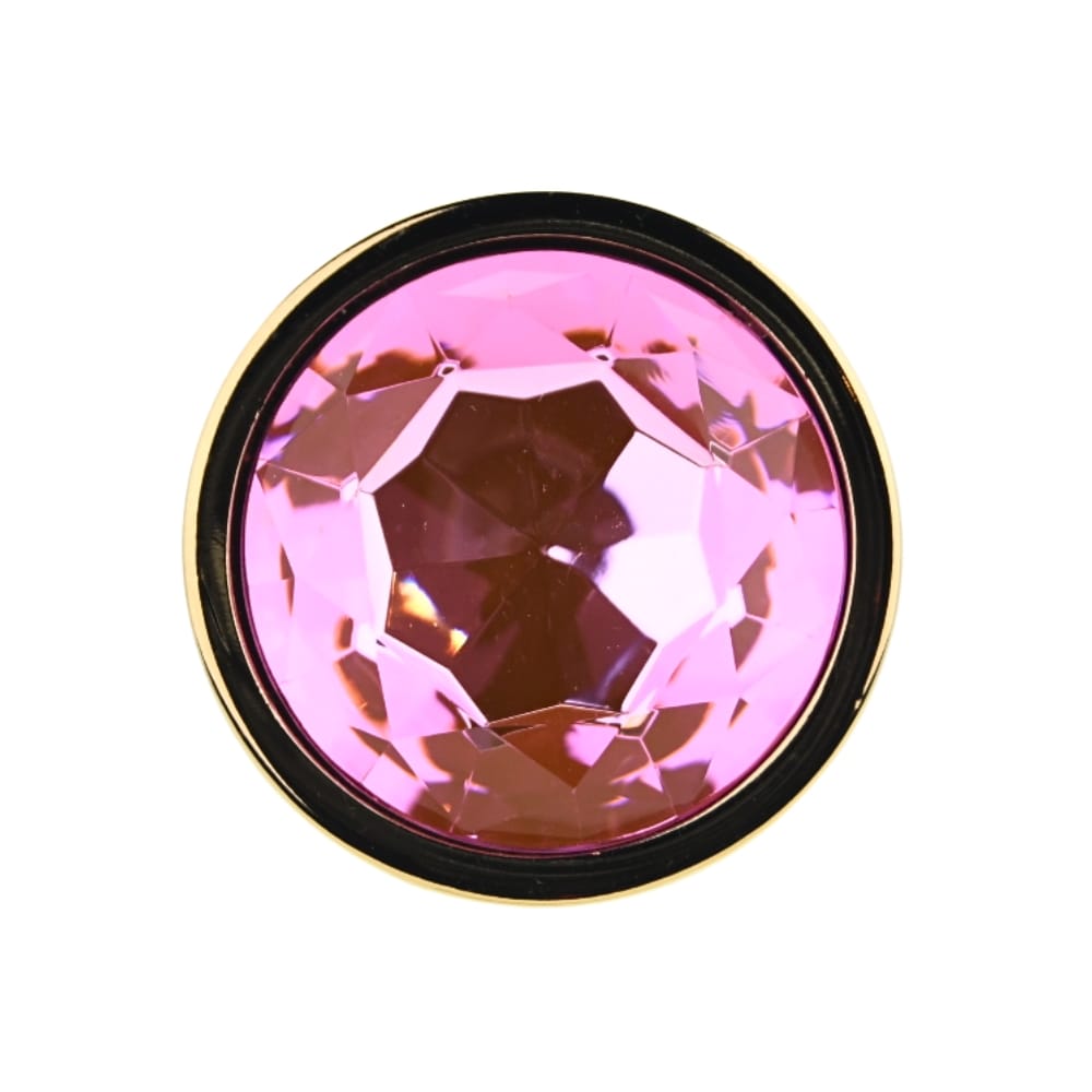 Toosh Gold Metal Butt Plug Large Pink Stone 6 Toosh Gold Metal Butt Plug Large Pink Stone - Image 5
