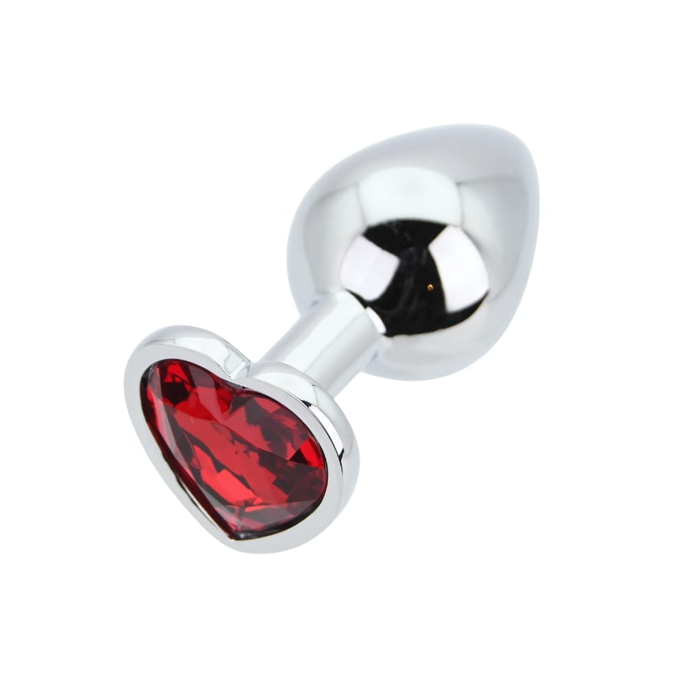 Toosh Heart Shaped Silver with Red Stone Medium 7 Toosh Heart Shaped Silver with Red Stone Medium - Image 6