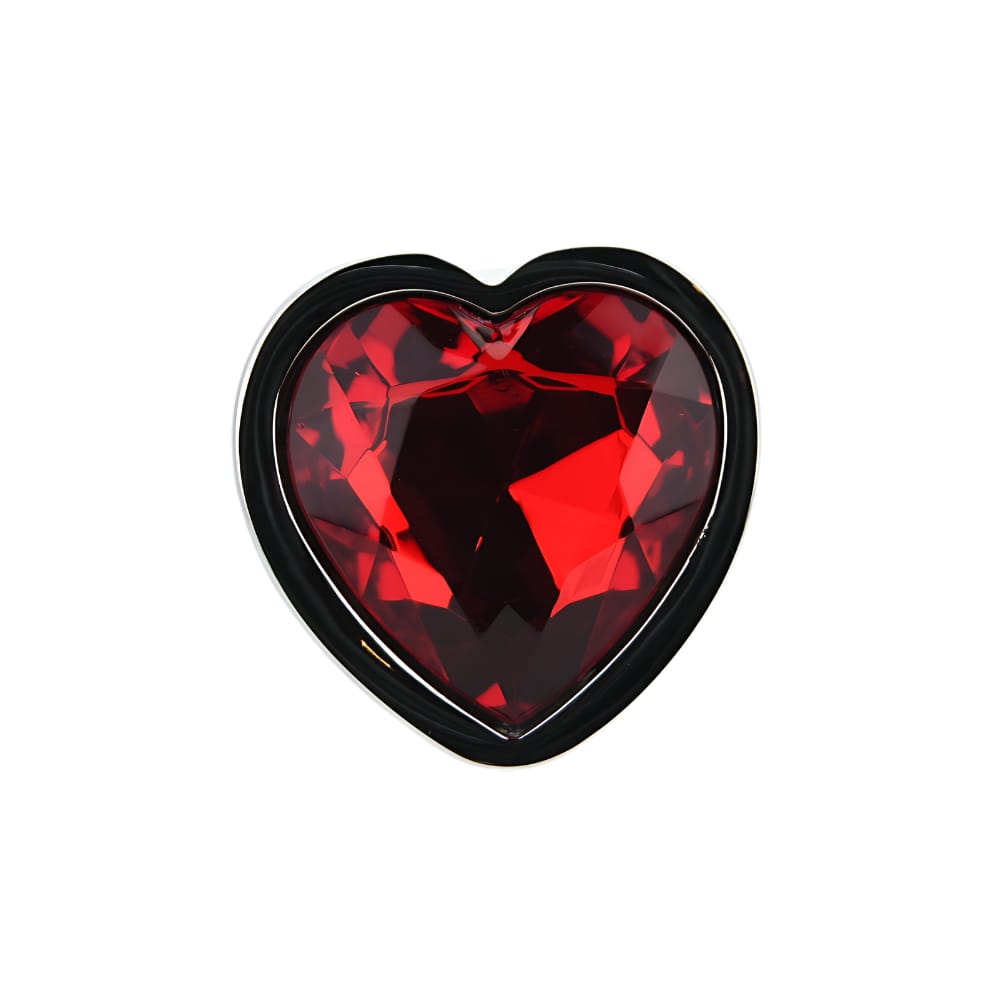 Toosh Heart Shaped Silver with Red Stone Medium 9 Toosh Heart Shaped Silver with Red Stone Medium - Image 8