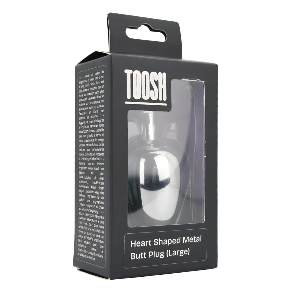 Toosh Heart Shaped Silver Butt Plug with Red Stone Large 10 Toosh Heart Shaped Silver Butt Plug with Red Stone Large - Image 9