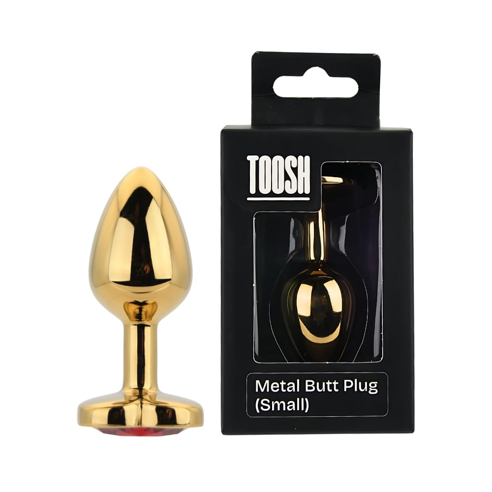 Toosh Heart Shaped Gold Butt Plug with Red Stone Small 12 Toosh Heart Shaped Gold Butt Plug with Red Stone Small - Image 11