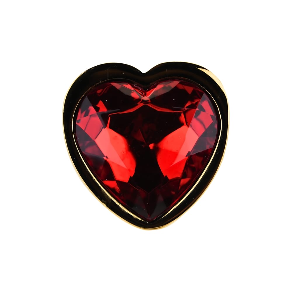 Toosh Heart Shaped Gold Butt Plug with Red Stone Small 8 Toosh Heart Shaped Gold Butt Plug with Red Stone Small - Image 7
