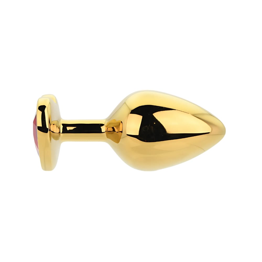 Toosh Heart Shaped Gold with Red Stone Medium 5 Toosh Heart Shaped Gold with Red Stone Medium - Image 4