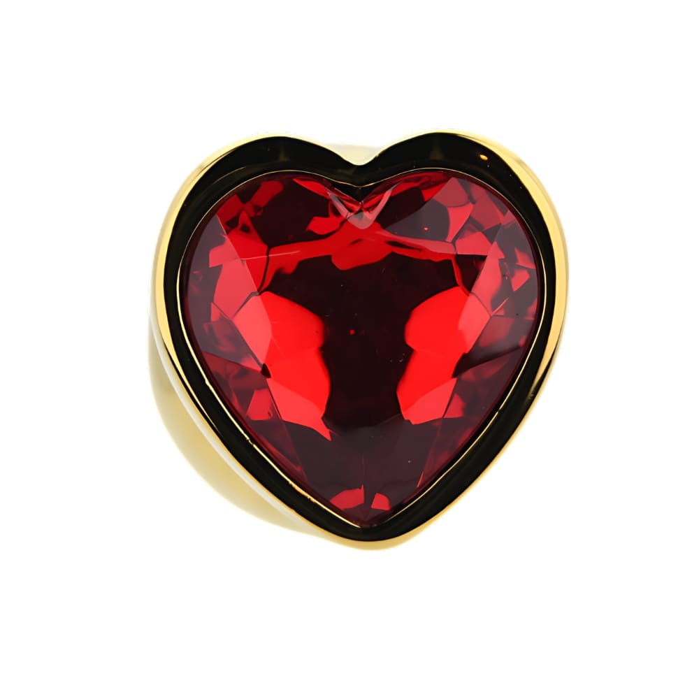 Toosh Heart Shaped Gold with Red Stone Medium 7 Toosh Heart Shaped Gold with Red Stone Medium - Image 6