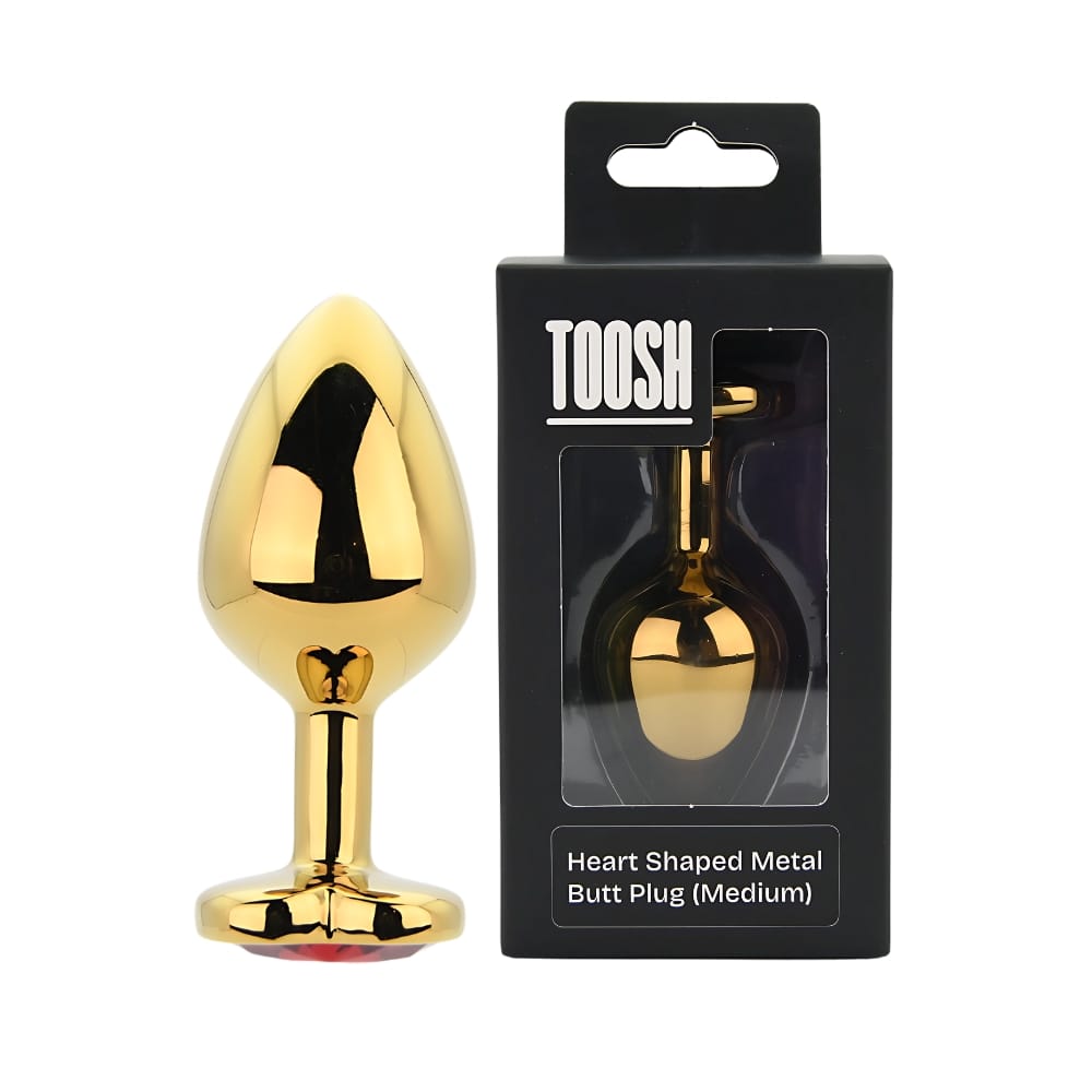 Toosh Heart Shaped Gold with Red Stone Medium 11 Toosh Heart Shaped Gold with Red Stone Medium - Image 10