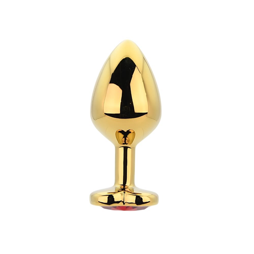 Toosh Heart Shaped Gold with Red Stone Medium 4 Toosh Heart Shaped Gold with Red Stone Medium - Image 3
