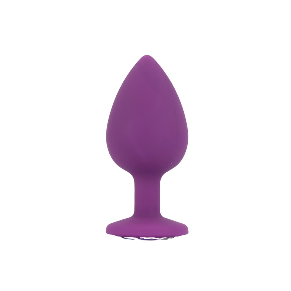 Toosh Silicone Butt Plug Purple Set of 3 Clear Stone 9 Toosh Silicone Butt Plug Purple Set of 3 Clear Stone - Image 8