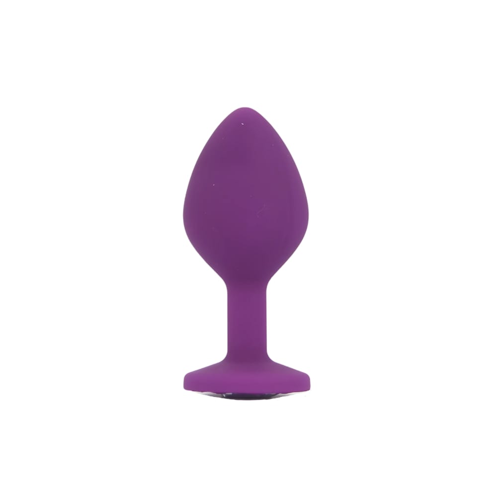 Toosh Silicone Butt Plug Purple Set of 3 Clear Stone 8 Toosh Silicone Butt Plug Purple Set of 3 Clear Stone - Image 7