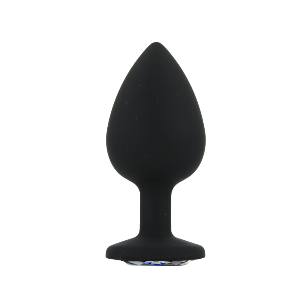 Toosh Silicone Butt Plug Black Set of 3 Clear Stone 10 Toosh Silicone Butt Plug Black Set of 3 Clear Stone - Image 9