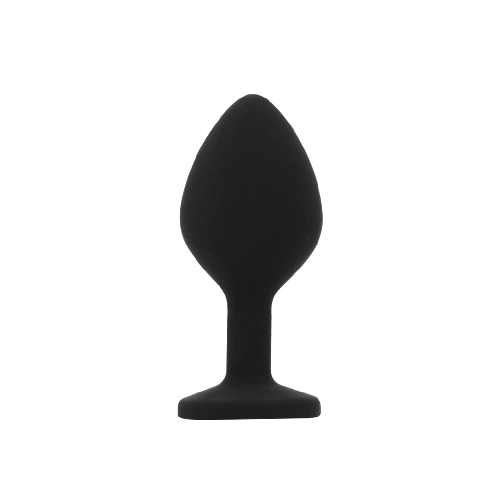 Toosh Silicone Butt Plug Black Set of 3 Clear Stone 9 Toosh Silicone Butt Plug Black Set of 3 Clear Stone - Image 8