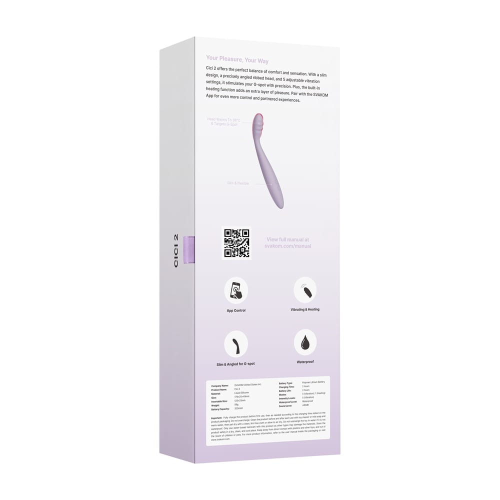 Svakom Cici 2 Flexible Head Slim Vibrator 14 Svakom Cici 2 Flexible Head Slim Vibrator - Image 13