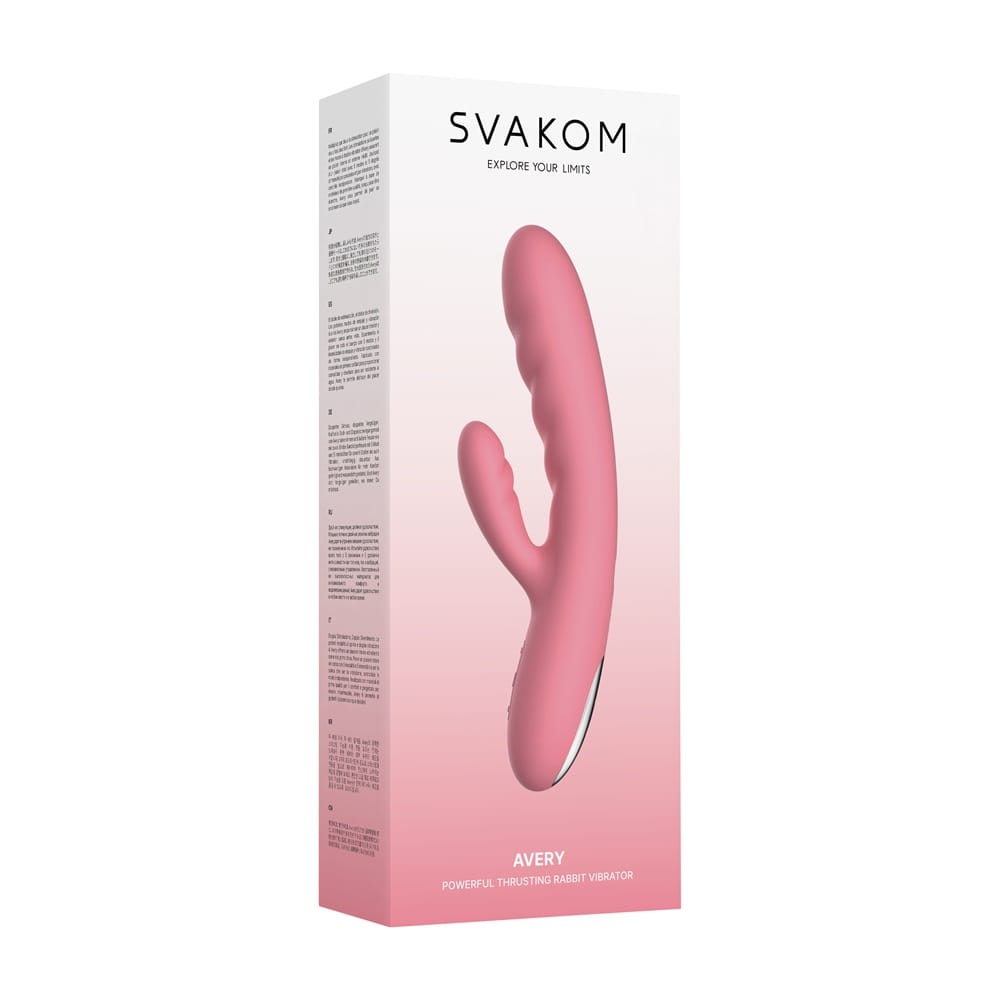 Svakom Avery Thrusting Vibrator with Clitoral Stimulator Pink 12 Svakom Avery Thrusting Vibrator with Clitoral Stimulator Pink - Image 11