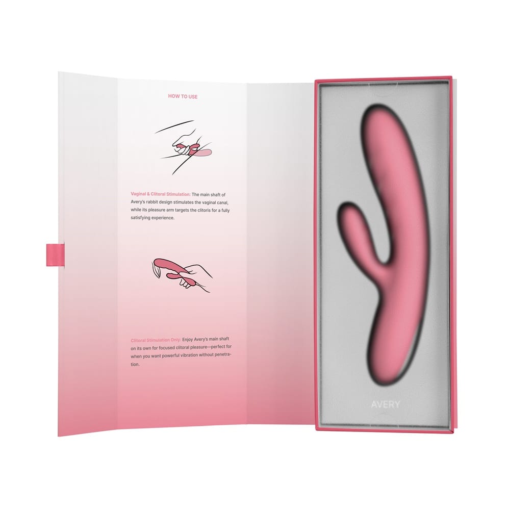 Svakom Avery Thrusting Vibrator with Clitoral Stimulator Pink 14 Svakom Avery Thrusting Vibrator with Clitoral Stimulator Pink - Image 13
