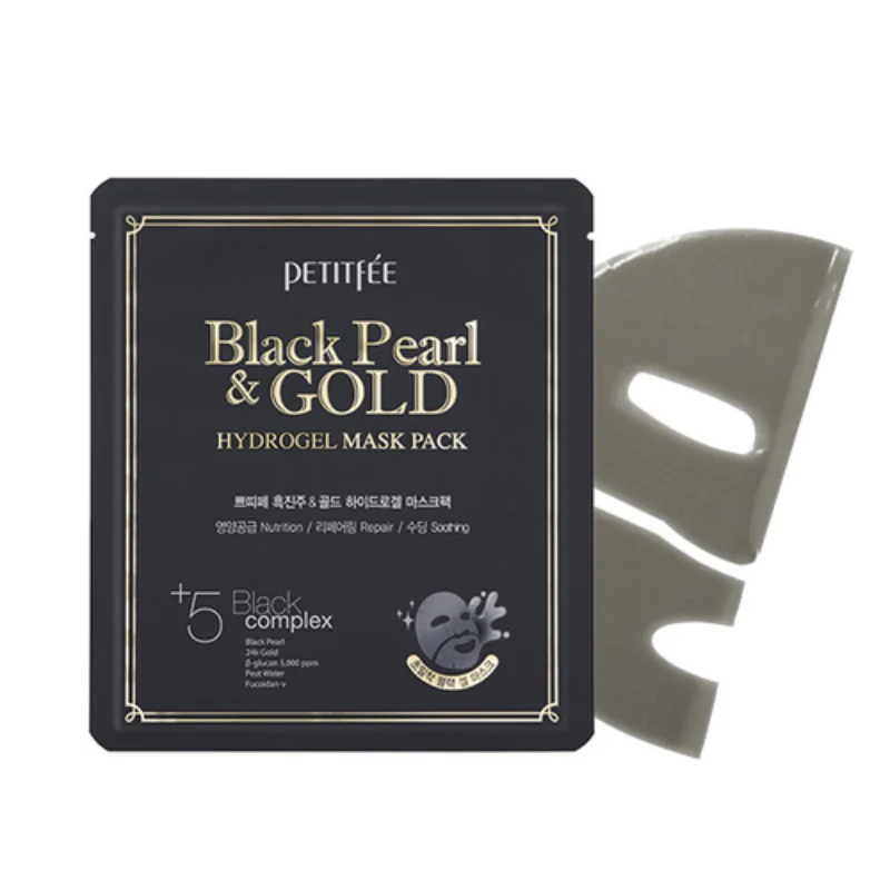 Petitfee - Black Pearl & Gold Intensive Hydrogel Mask Pack, 32g, 1 piece 4 Petitfee - Black Pearl & Gold Intensive Hydrogel Mask Pack, 32g, 1 piece - Image 3