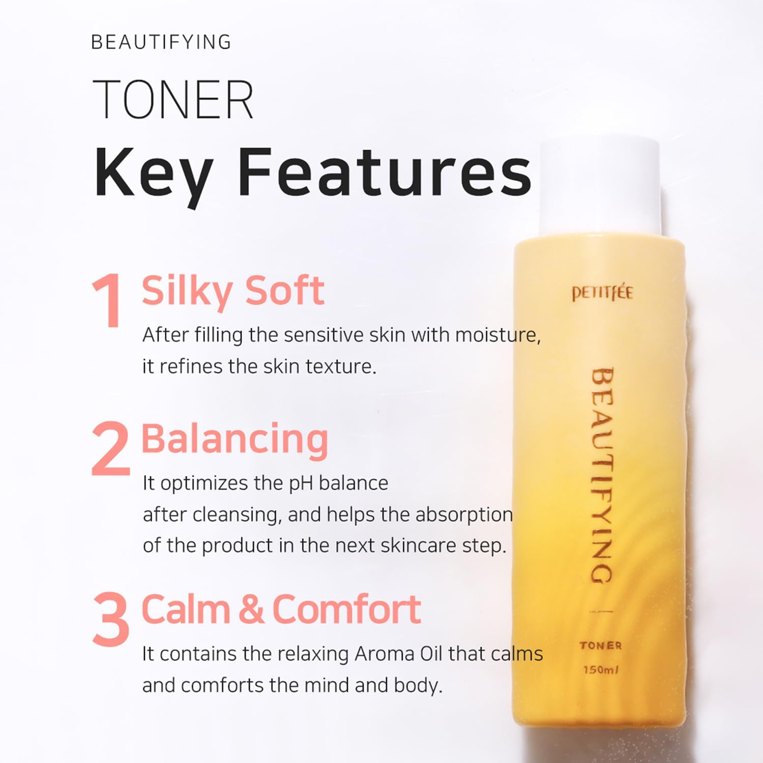 Petitfee - Beautifying Toner, 150ml 3 Petitfee - Beautifying Toner, 150ml - Image 2