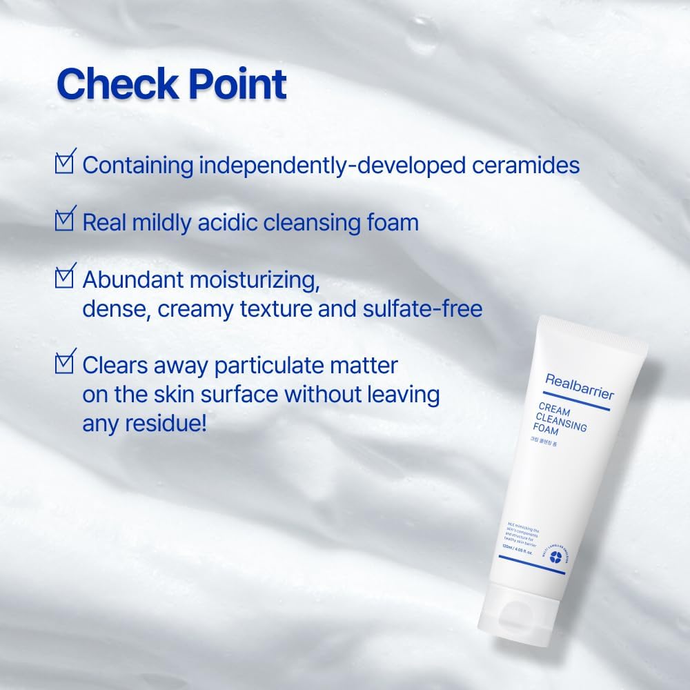 Realbarrier - Ceramide Moisture Cleansing Foam, 120ml 6 Realbarrier - Ceramide Moisture Cleansing Foam, 120ml - Image 5