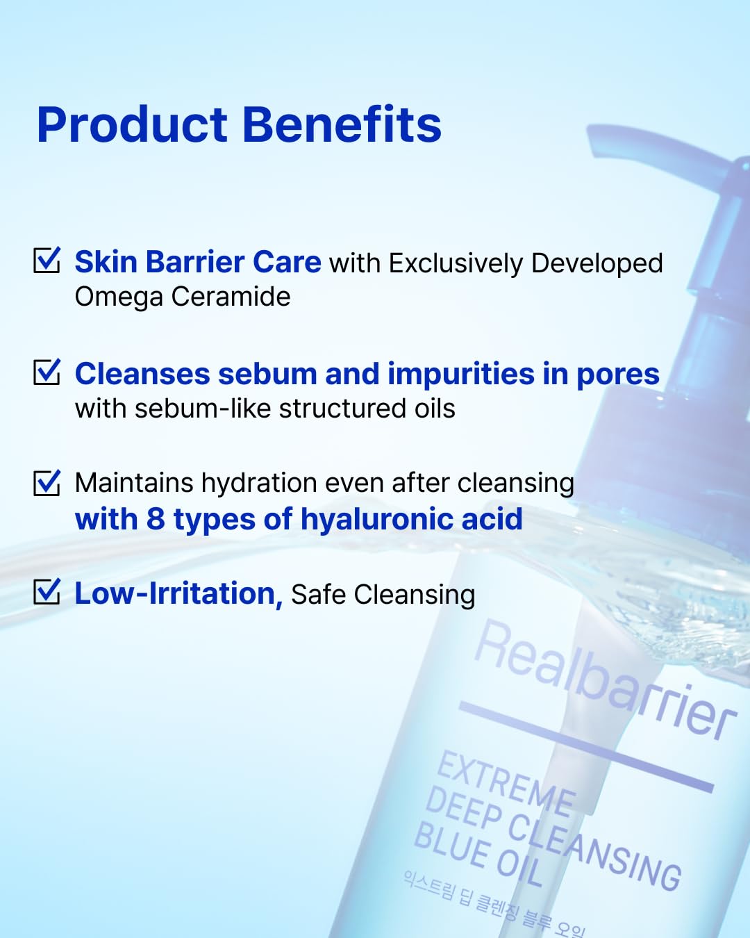Realbarrier - Extreme Deep Cleasing Blue Oil, 200ml 7 Realbarrier - Extreme Deep Cleasing Blue Oil, 200ml - Image 6