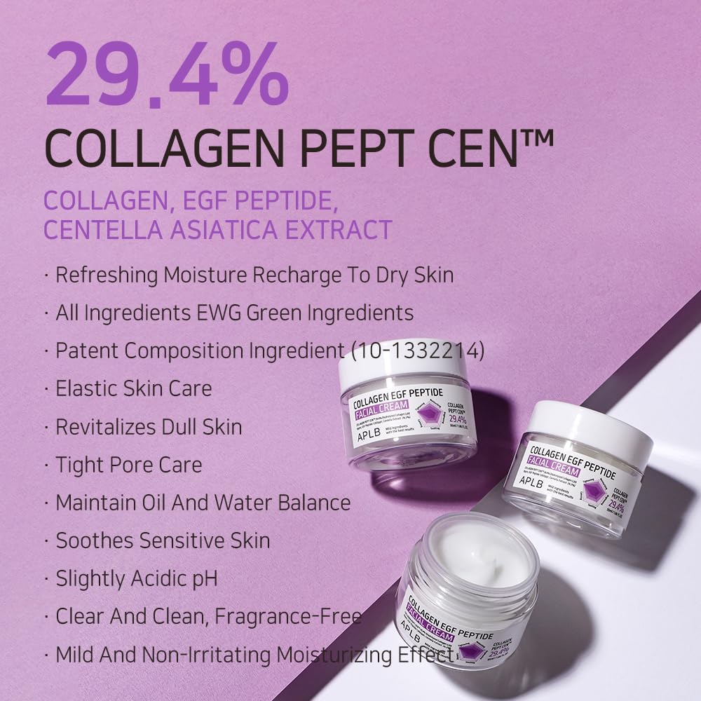 APLB - Collagen EGF Peptide Facial Cream, 55ml 7 APLB - Collagen EGF Peptide Facial Cream, 55ml - Image 6