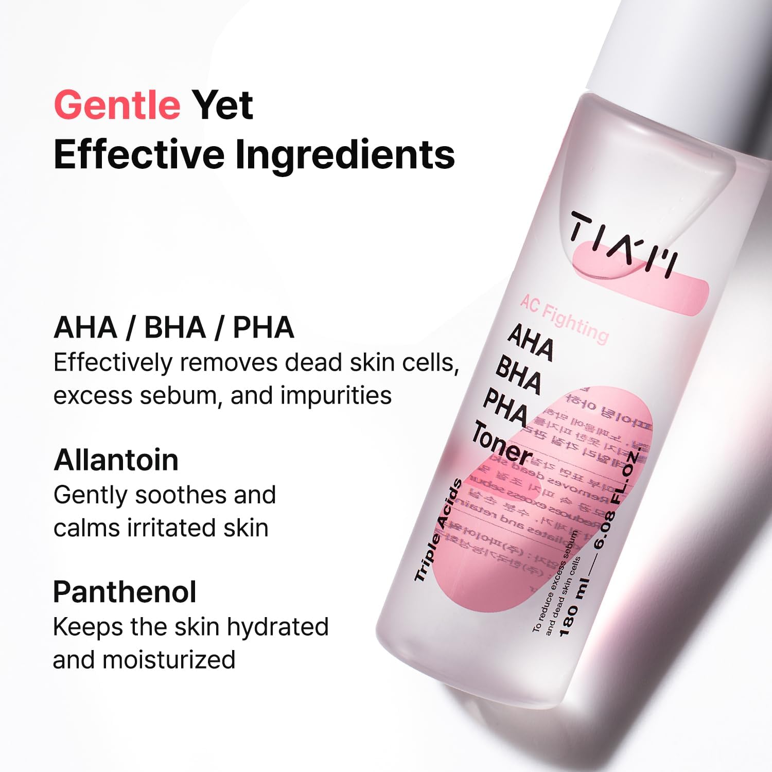 TIA’M - AC Fighting AHA BHA PHA Toner, 180ml 6 TIA’M - AC Fighting AHA BHA PHA Toner, 180ml - Image 5
