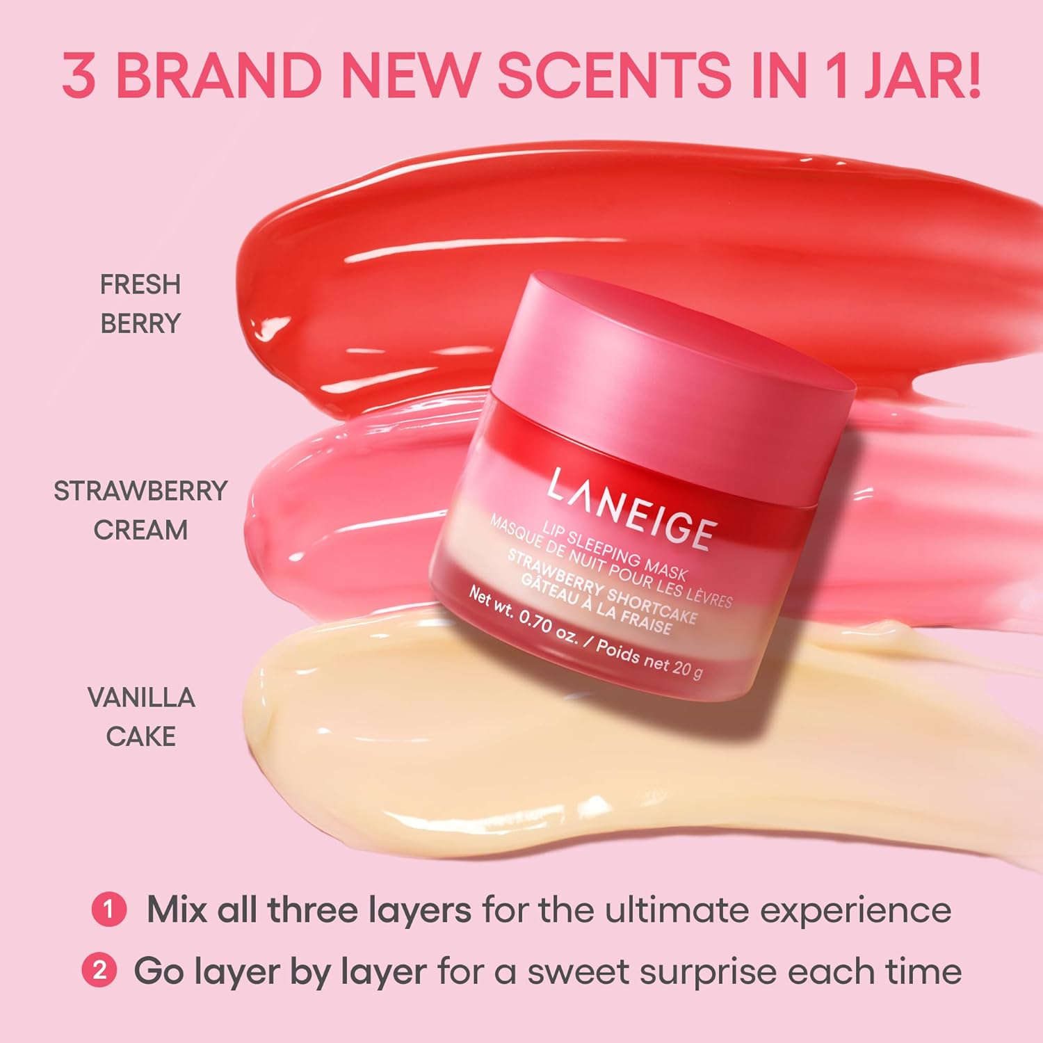 Laneige - Strawberry Shortcake Lip Sleeping Mask, 20g 6 Laneige - Strawberry Shortcake Lip Sleeping Mask, 20g - Image 5
