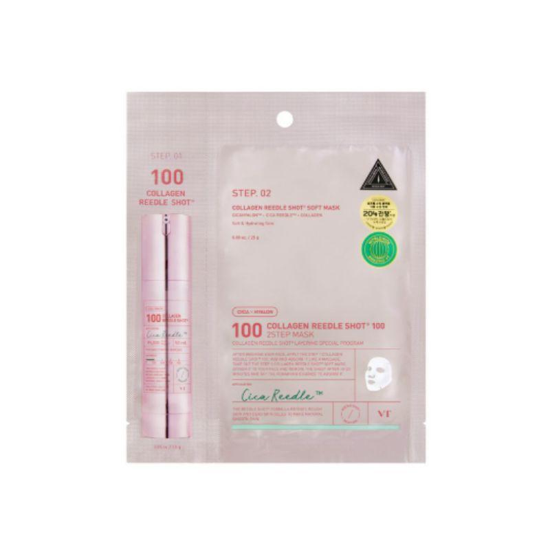 VT Cosmetics - Collagen Reedle Shot 100 2 Step Mask, 26.5g, 1 piece 2 collagen mask