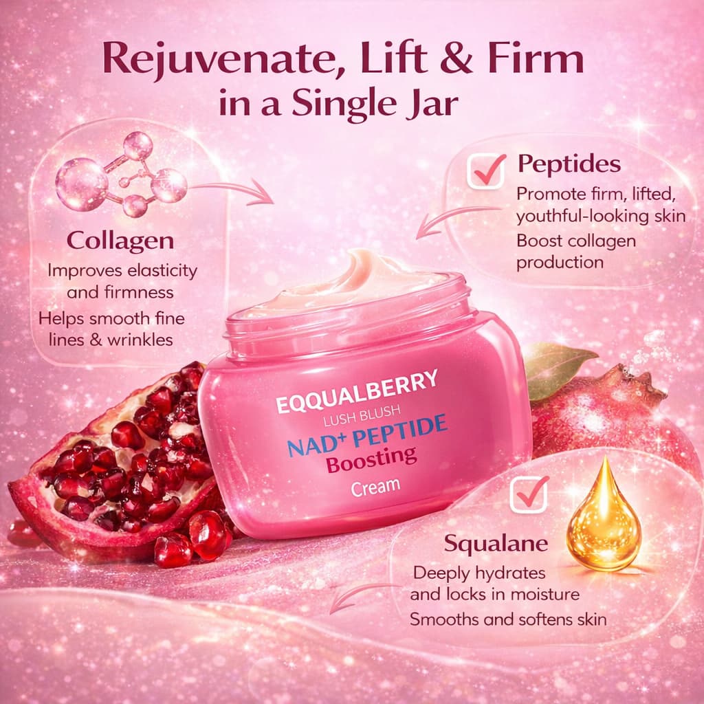 Eqqualberry - NAD+ Peptide Boosting Cream, 50ml 4 Eqqualberry - NAD+ Peptide Boosting Cream, 50ml - Image 3