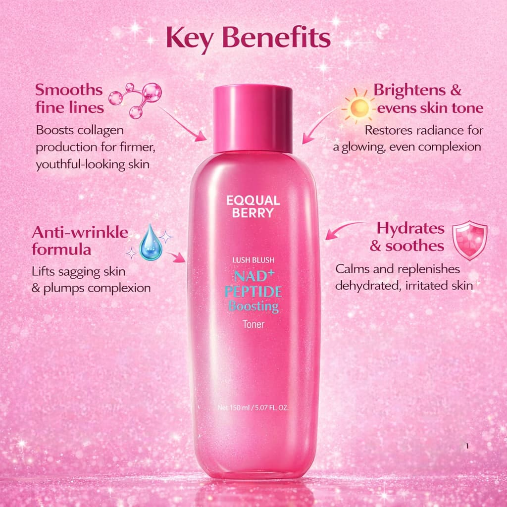 Eqqualberry - NAD+ Peptide Boosting Toner, 150ml 5 Eqqualberry - NAD+ Peptide Boosting Toner, 150ml - Image 4