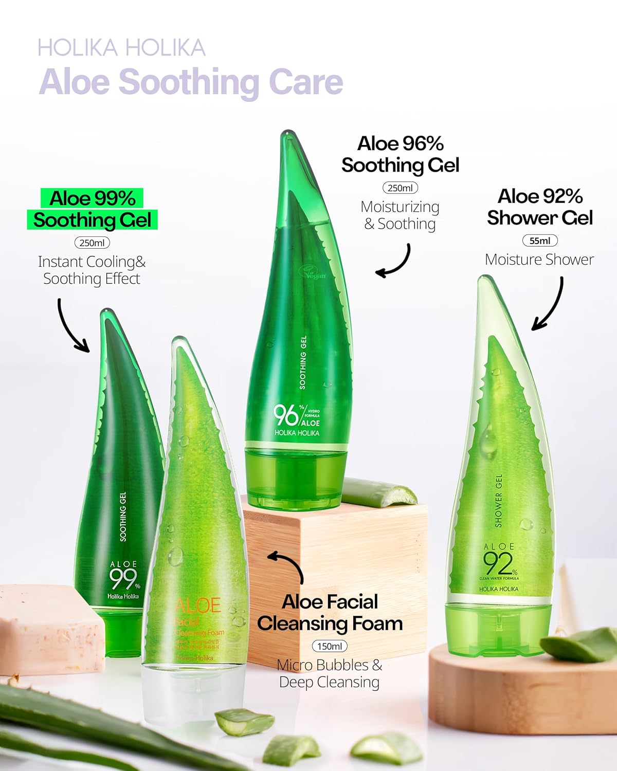 Holika Holika - Aloe 99% Soothing Gel, 250ml 3 Holika Holika - Aloe 99% Soothing Gel, 250ml - Image 2