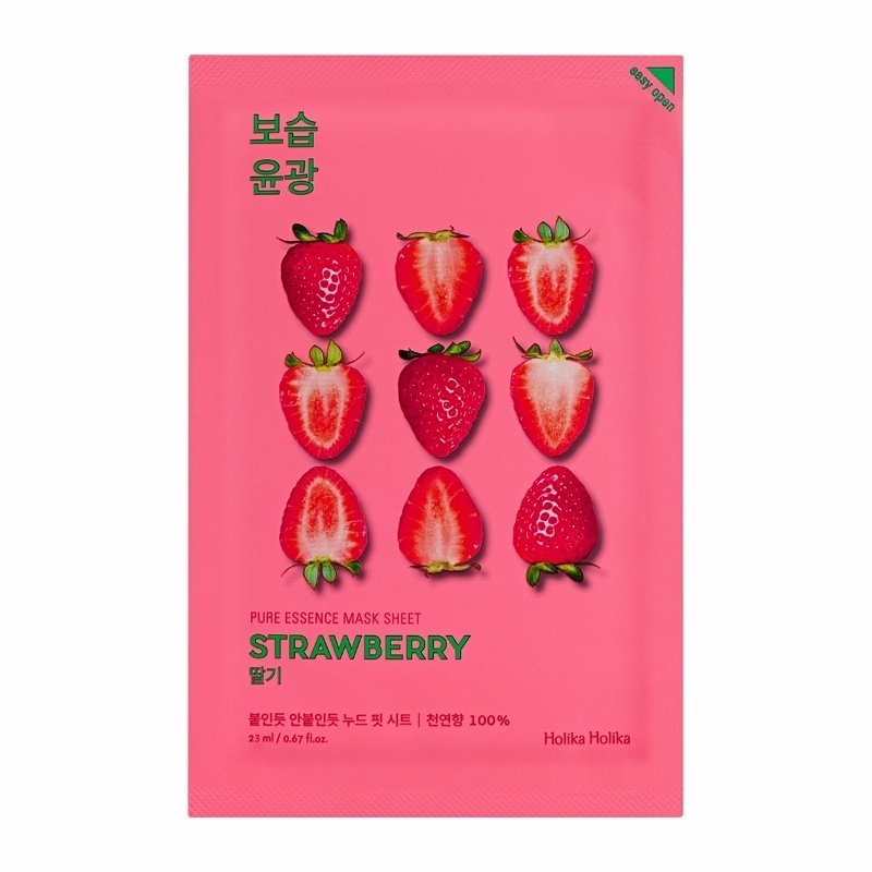 Holika Holika - Pure Essence Mask Sheet Strawberry, 20ml, 1 piece 5 Holika Holika - Pure Essence Mask Sheet Strawberry, 20ml, 1 piece - Image 4