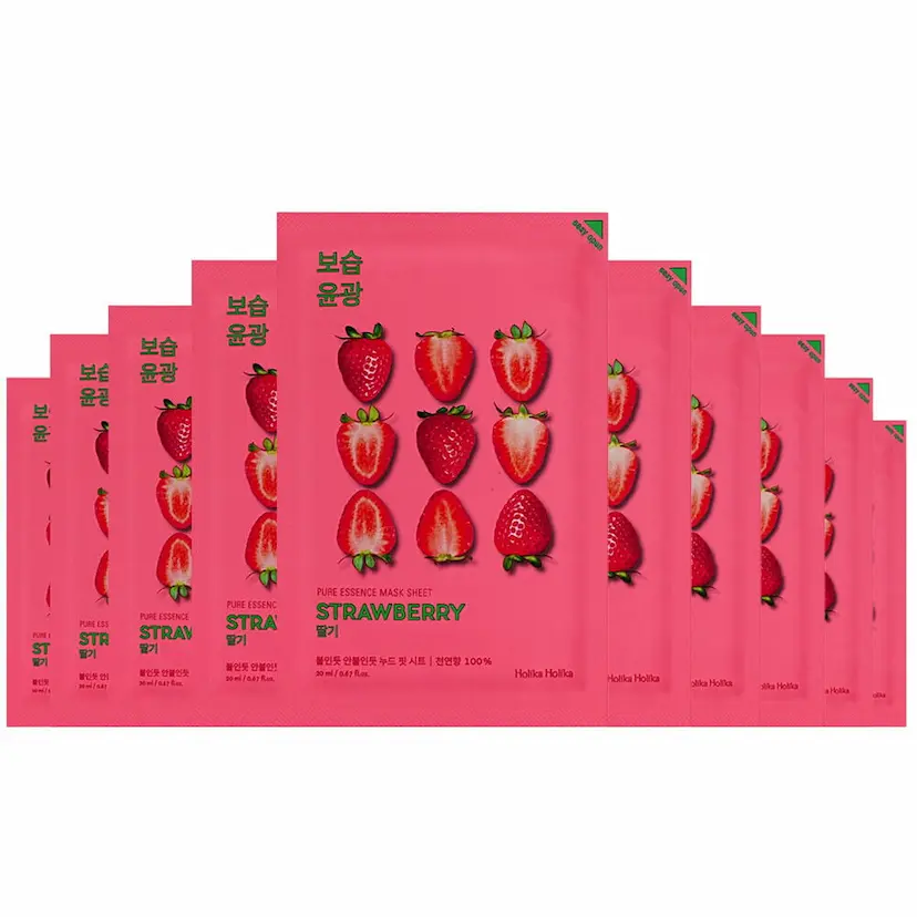 Holika Holika - Pure Essence Mask Sheet Strawberry, 20ml, 1 piece 4 Holika Holika - Pure Essence Mask Sheet Strawberry, 20ml, 1 piece - Image 3