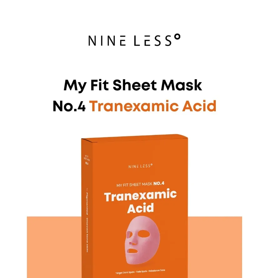 NINE LESS - My Fit Sheet Mask No.4 Tranexamic Acid, 1 Box, 20g x 5ea 3 NINE LESS - My Fit Sheet Mask No.4 Tranexamic Acid, 1 Box, 20g x 5ea - Image 2