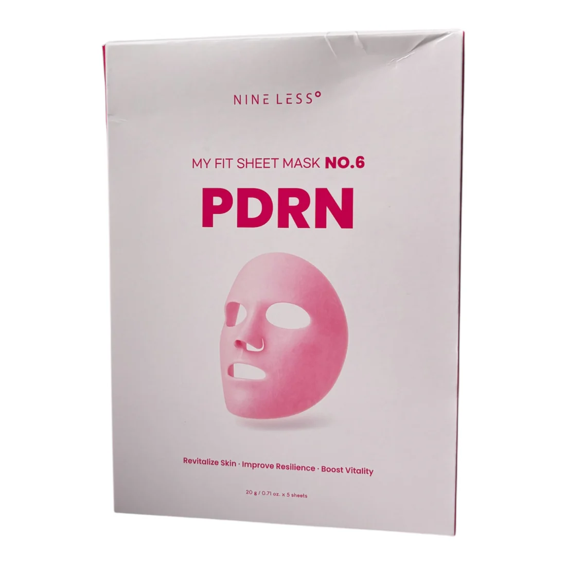 NINE LESS - My Fit Sheet Mask No.6 PDRN, 1 Box, 20g x 5ea 2 Korean sheet mask