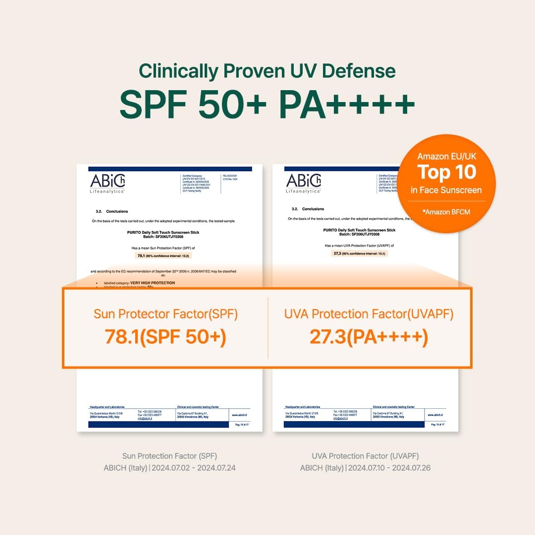 PURITO - Daily Soft Touch Sunscreen Stick SPF 50+, 20g 5 PURITO - Daily Soft Touch Sunscreen Stick SPF 50+, 20g - Image 4