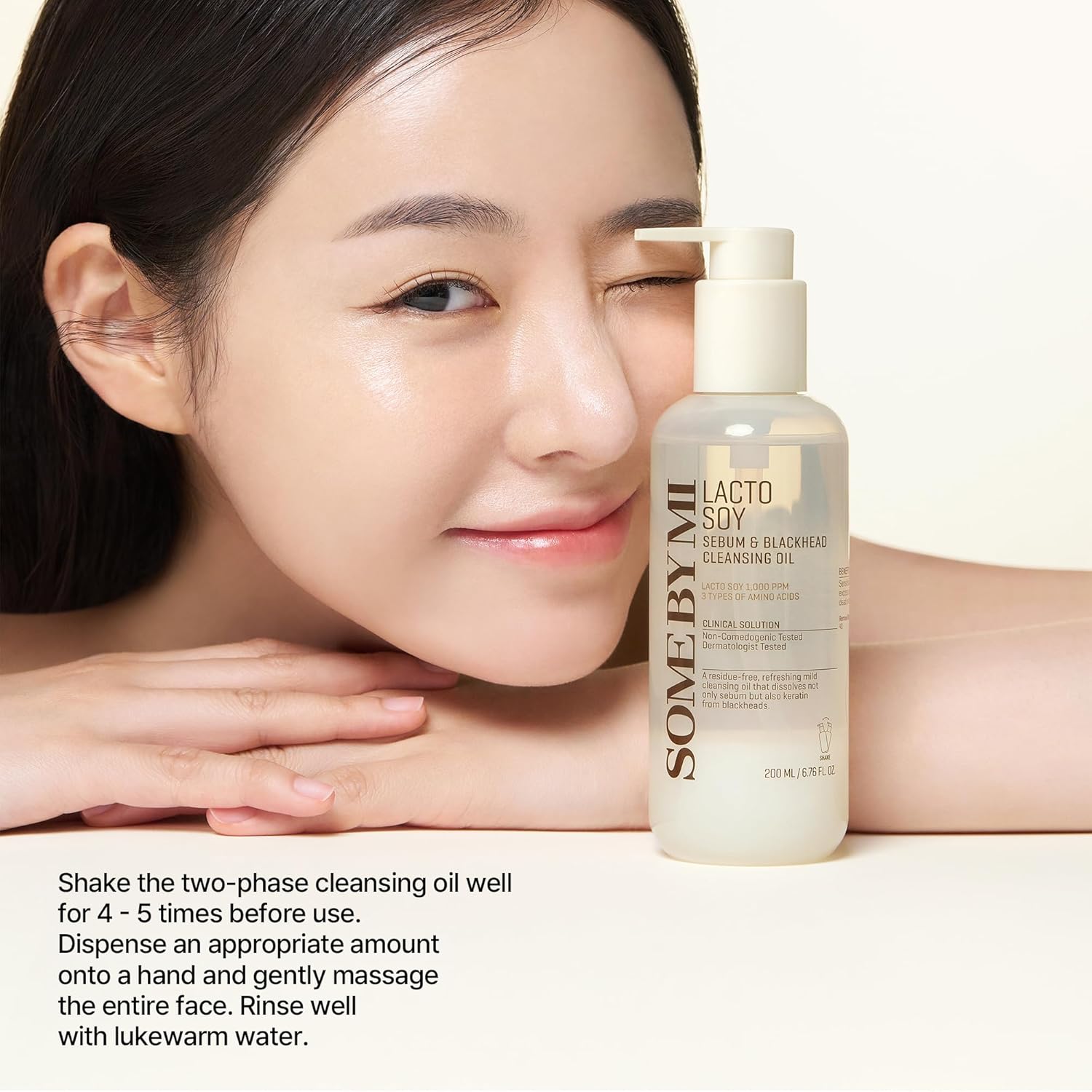 SOME BY MI - Lactosoy Sebum & Blackhead Cleansing Oil, 200ml 8 SOME BY MI - Lactosoy Sebum & Blackhead Cleansing Oil, 200ml - Image 7