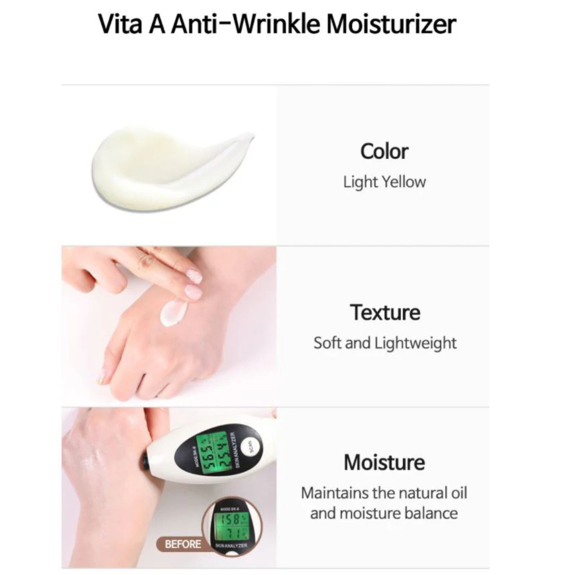 TIA’M - Vita A Anti-Wrinkle Moisturizer, 80ml 6 TIA’M - Vita A Anti-Wrinkle Moisturizer, 80ml - Image 5