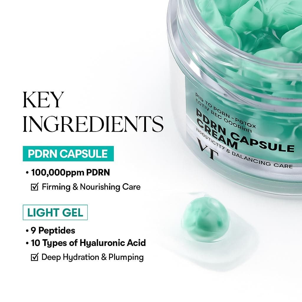 VT Cosmetics - PDRN Capsule Cream 100, 50ml 6 VT Cosmetics - PDRN Capsule Cream 100, 50ml - Image 5