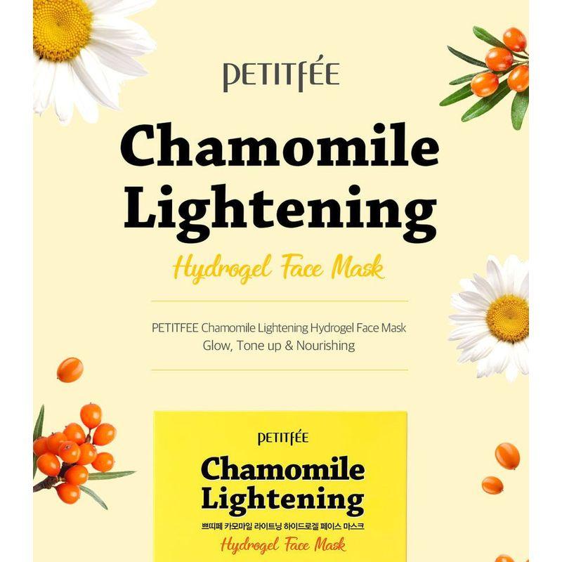 Petitfee - Chamomile Lighting Hydrogel Face Mask, 32g, 1 piece 2 Korean face mask