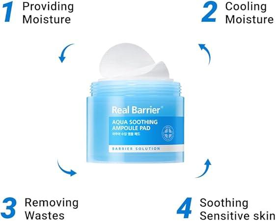 Realbarrier - Aqua Soothing Ampoule Pad, 130ml, 70ea 6 Realbarrier - Aqua Soothing Ampoule Pad, 130ml, 70ea - Image 5