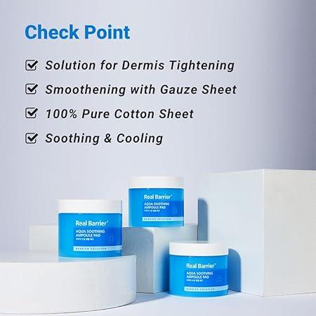 Realbarrier - Aqua Soothing Ampoule Pad, 130ml, 70ea 4 Realbarrier - Aqua Soothing Ampoule Pad, 130ml, 70ea - Image 3