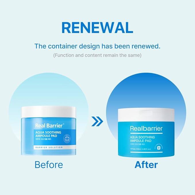 Realbarrier - Aqua Soothing Ampoule Pad, 130ml, 70ea 3 Realbarrier - Aqua Soothing Ampoule Pad, 130ml, 70ea - Image 2