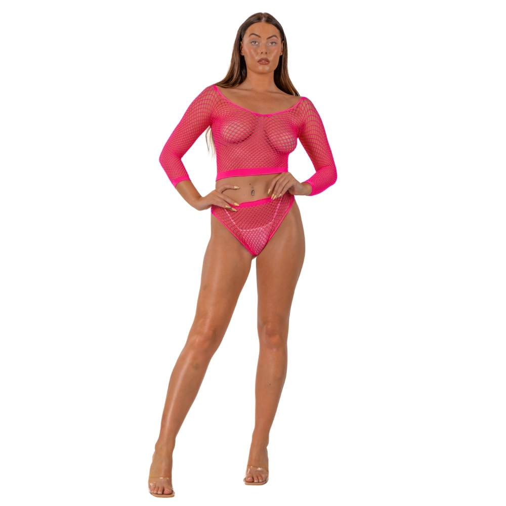 Lace by LJ Fence Net Crop Top and Bottoms 10 Lace by LJ Fence Net Crop Top and Bottoms - Image 9