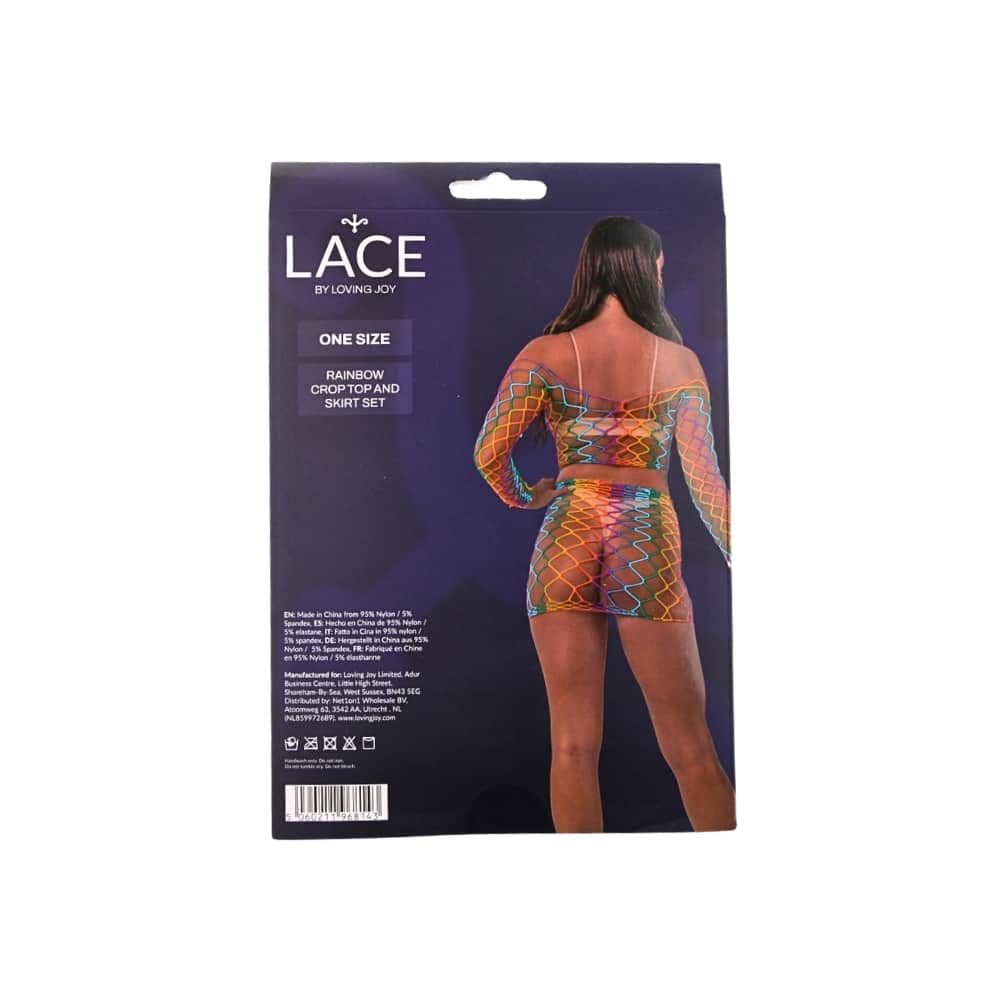 Lace by LJ Rainbow Crop Top and Skirt Set 8 Lace by LJ Rainbow Crop Top and Skirt Set - Image 7