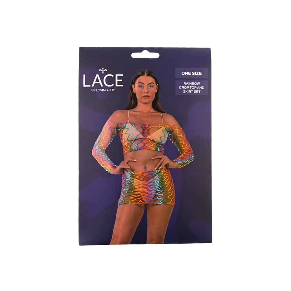 Lace by LJ Rainbow Crop Top and Skirt Set 7 Lace by LJ Rainbow Crop Top and Skirt Set - Image 6