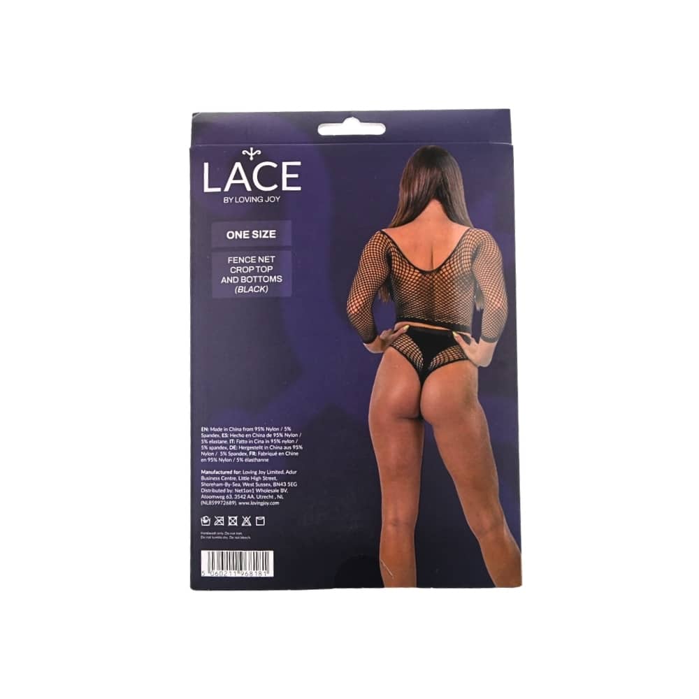 Lace by LJ Fence Net Crop Top and Bottoms 8 Lace by LJ Fence Net Crop Top and Bottoms - Image 7