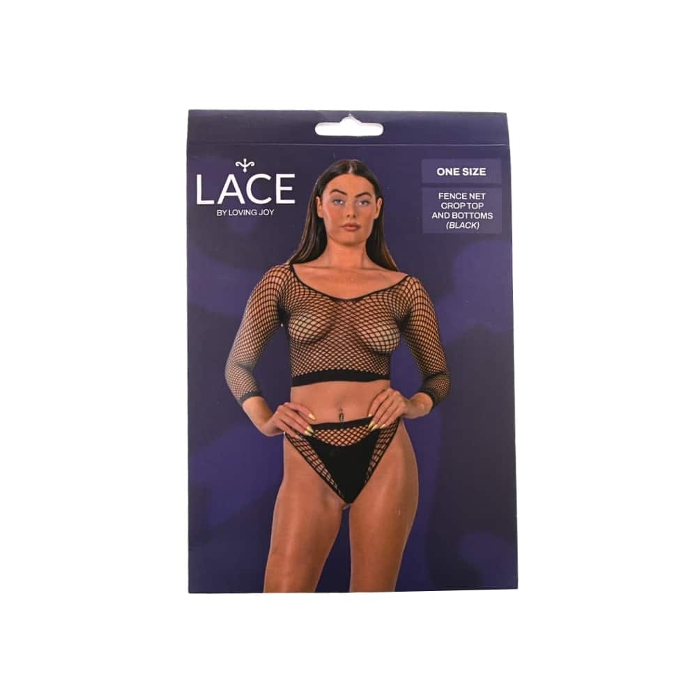 Lace by LJ Fence Net Crop Top and Bottoms 7 Lace by LJ Fence Net Crop Top and Bottoms - Image 6