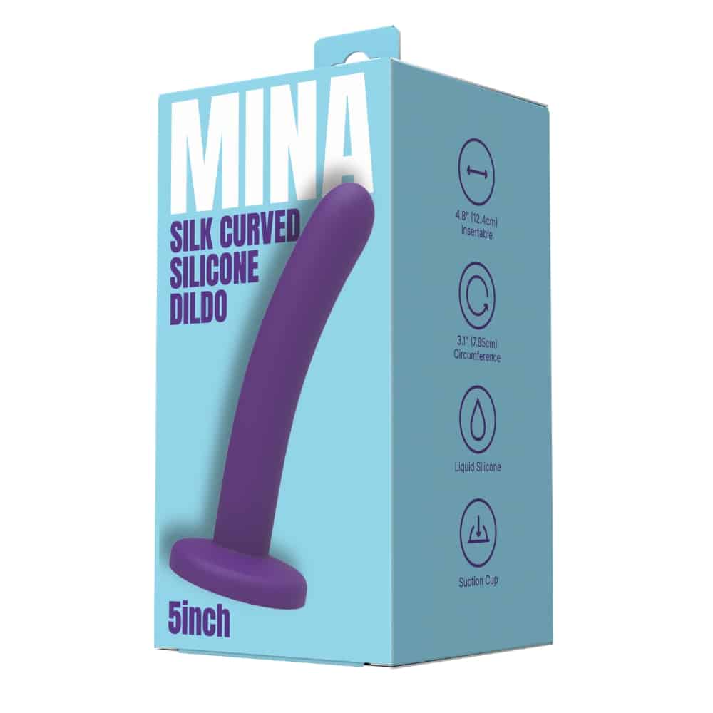 Mina Silk Curved Silicone Dildo 5 Inch 6 Mina Silk Curved Silicone Dildo 5 Inch - Image 5