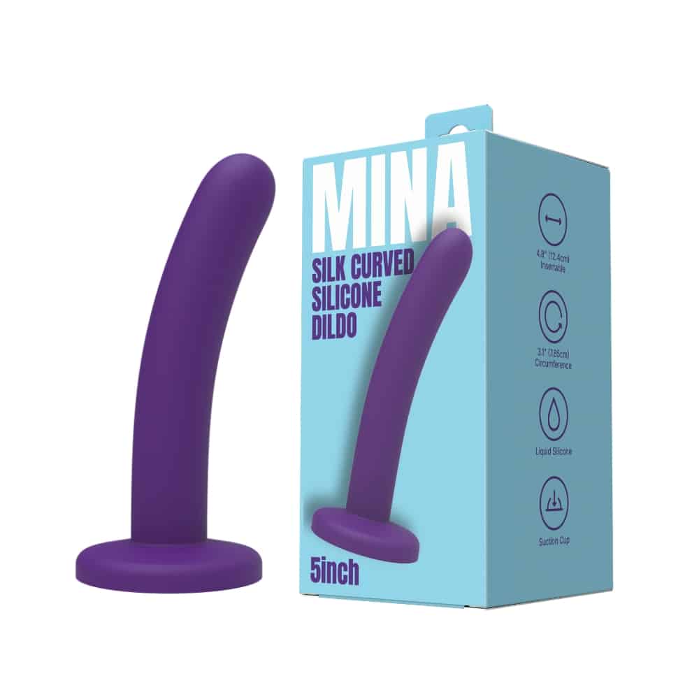 Mina Silk Curved Silicone Dildo 5 Inch 4 Mina Silk Curved Silicone Dildo 5 Inch - Image 3