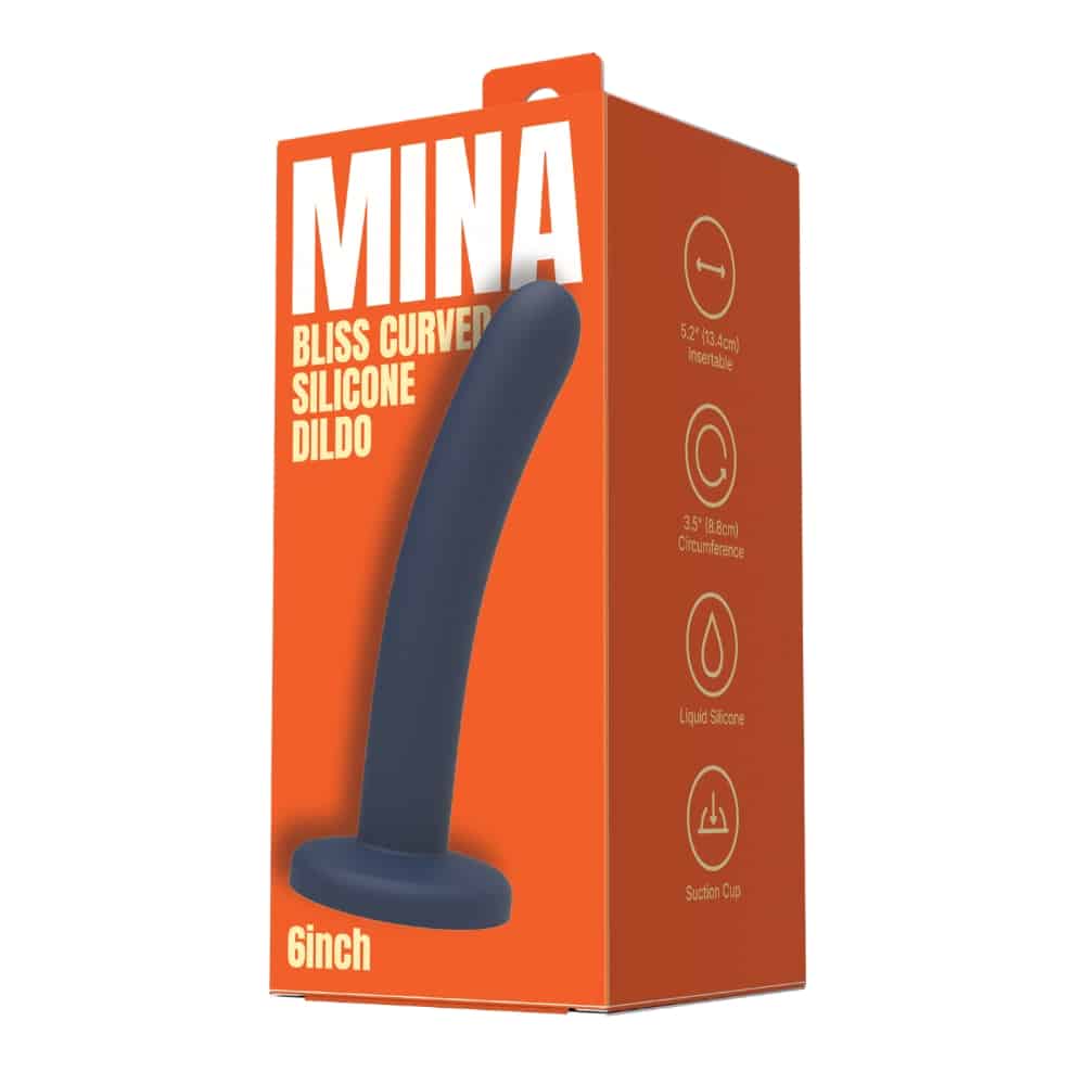 Mina Bliss Curved Silicone Dildo 6 Inch 6 Mina Bliss Curved Silicone Dildo 6 Inch - Image 5