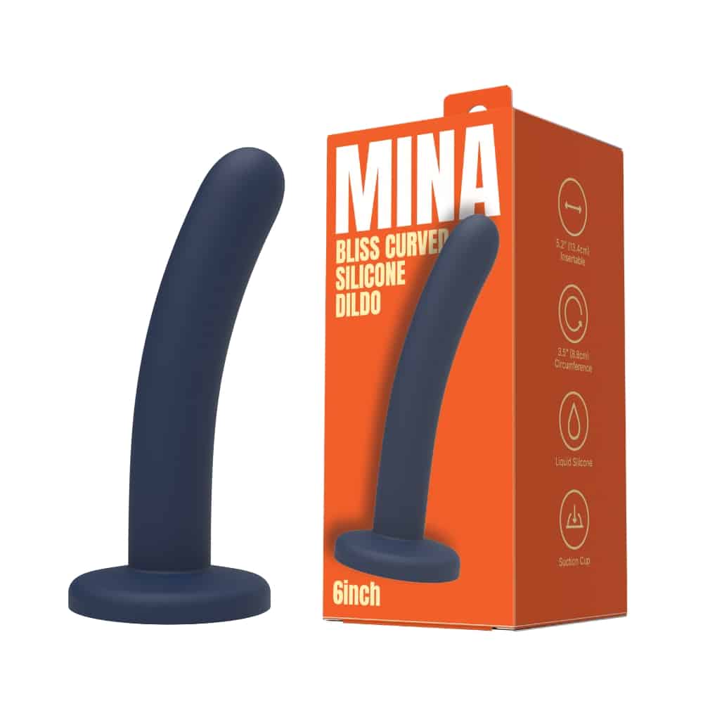 Mina Bliss Curved Silicone Dildo 6 Inch 4 Mina Bliss Curved Silicone Dildo 6 Inch - Image 3